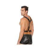 Twisted Bit Black Leather Harness - One Size - Black
